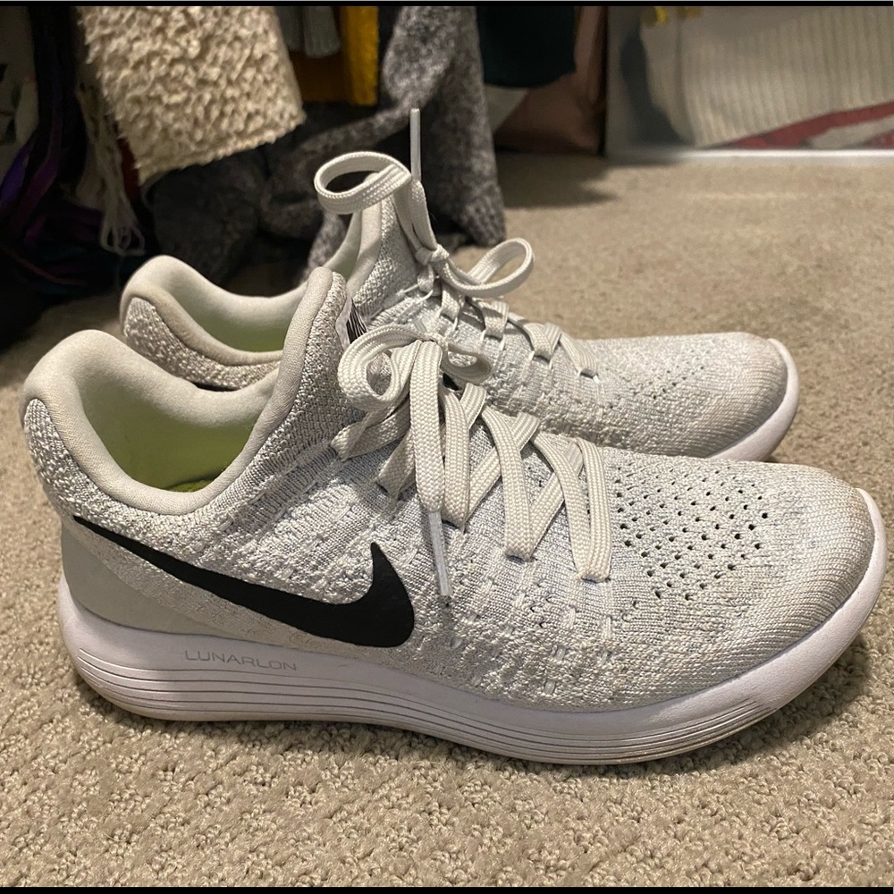 White Nike Running Shoes